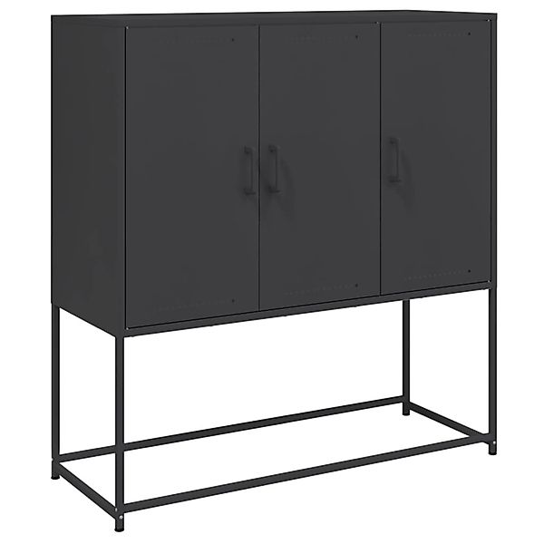 vidaXL Highboard Schwarz 100,5x39x107 cm Stahl 846536 günstig online kaufen