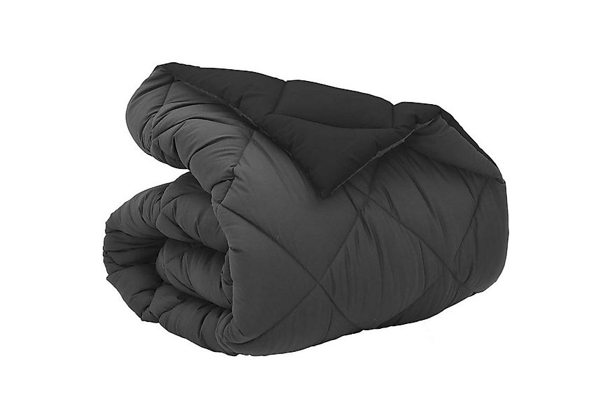 vidaXL Baumwollbettdecke Winterbettdecke Schwarz und Anthrazit 135 x 200 cm günstig online kaufen