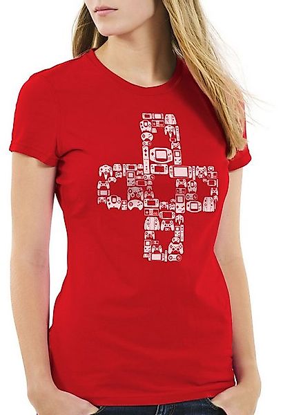 style3 T-Shirt Play Steuerkreuz Gamer Game Kontroller mario zelda Konsole B günstig online kaufen