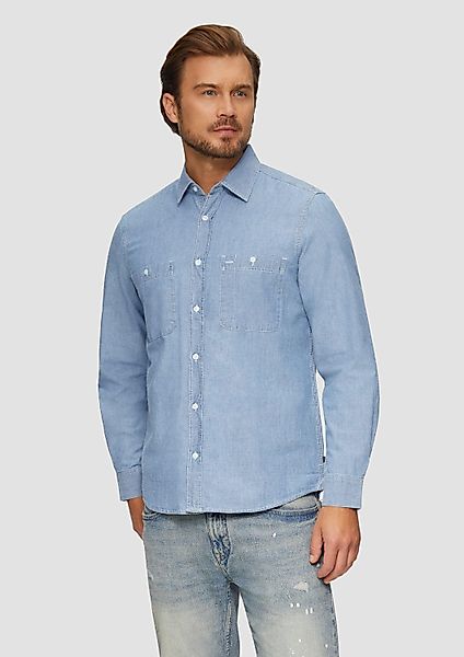 s.Oliver Langarmhemd Hemd Regular Fit: Baumwollhemd günstig online kaufen