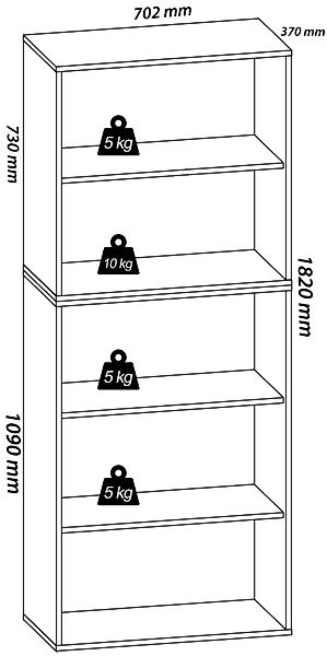 VCM Aktenregal Holz Büro Regal Bücher günstig online kaufen