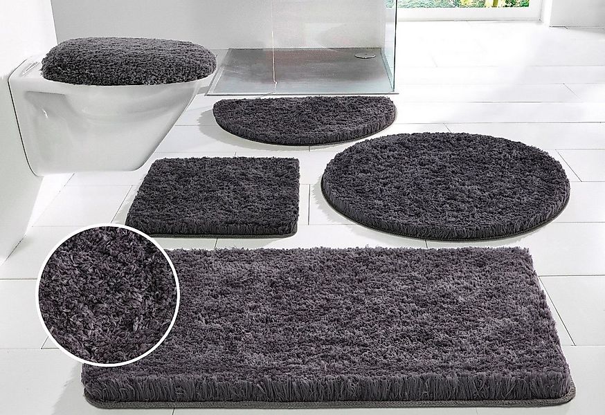 my home Badematte Micro exclusiv, Badvorleger, Badezimmer Teppich, Höhe 55 günstig online kaufen