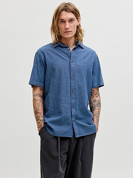 Jack & Jones Kurzarmhemd JJESUMMER LINEN BLEND SHIRT S/S SN Baumwolle mit L günstig online kaufen