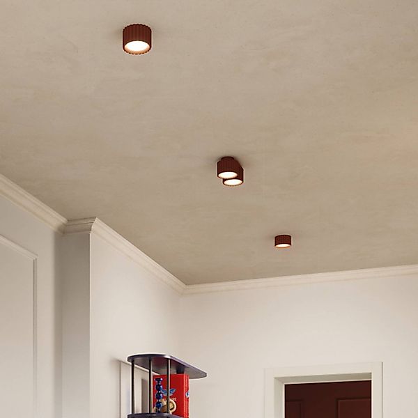 Deckenleuchte RIBLA, ocker, Ø 10 cm, Metall, GX53 günstig online kaufen