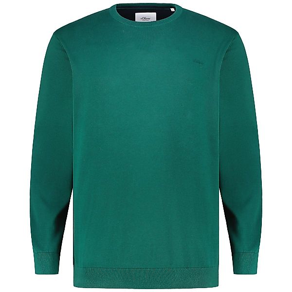 s.Oliver Feinstrickpullover aus Baumwolle Farbe dunkelgrün Größe: 5XL günstig online kaufen