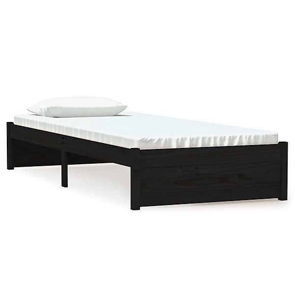 vidaXL Bett Massivholzbett ohne Matratze Schwarz günstig online kaufen