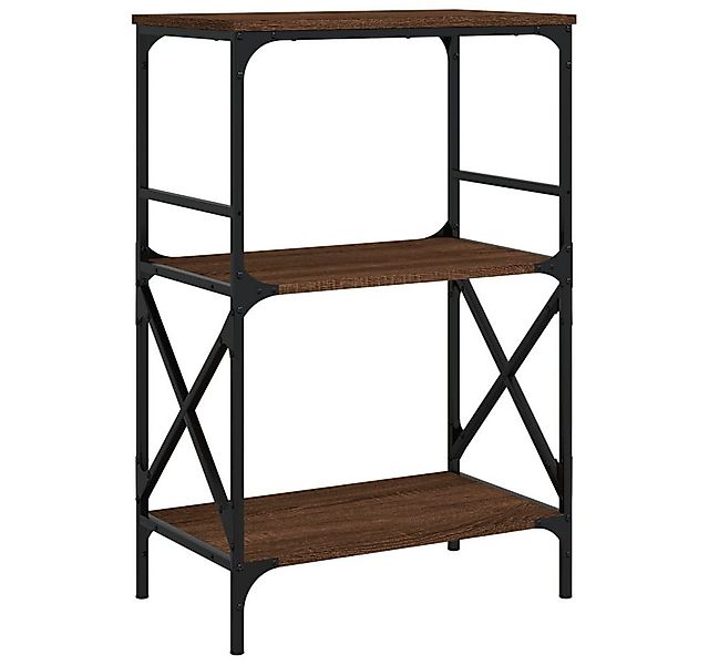 vidaXL Bücherregal Bücherregal 3 Böden Braun Eiche 59x35x90,5 cm Holzwerkst günstig online kaufen
