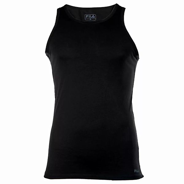 FILA Herren Tank Top - Unterhemd, Rundhals, Single Jersey, einfarbig Schwar günstig online kaufen