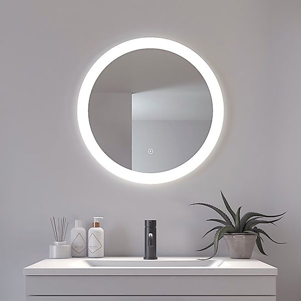 Badspiegel »Vega Rund, Badzimmerspiegel mit LED Beleuchtung, Lichtspiegel«, günstig online kaufen