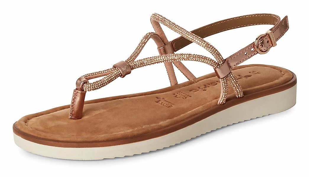 Tamaris Riemchensandale, Plateau, Sandalette, Sommerschuh mit glänzenden St günstig online kaufen