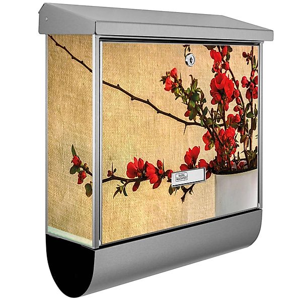Banjado Briefkasten Edelstahl 38x39x12cm Mit Zeitungsfach Inkl. Montagemate günstig online kaufen