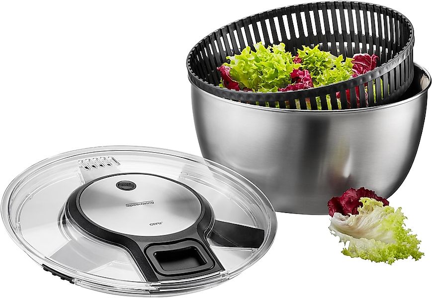 GEFU Salatschleuder "SPEEDWING" Edelstahl, Ø 27 cm, Inhalt 5 Liter günstig online kaufen