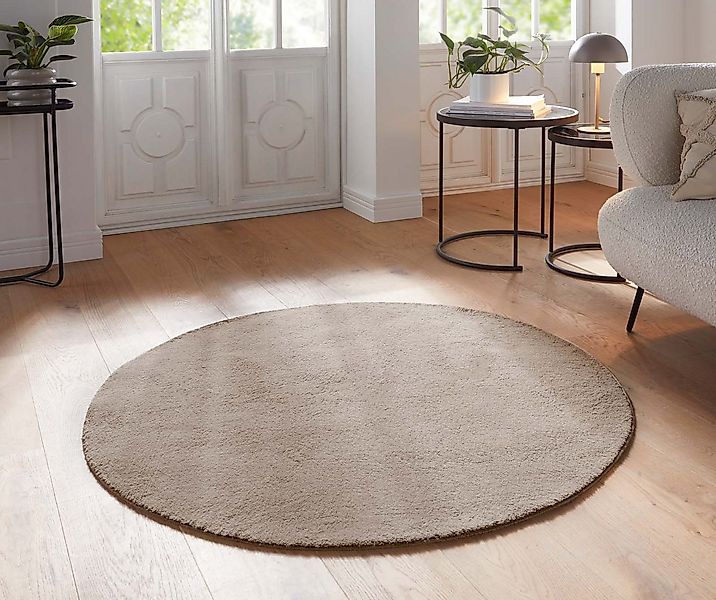 TaraCarpet Teppich Supersoft Kurzflorteppich Fiona Uni, rund, Höhe: 19 mm, günstig online kaufen