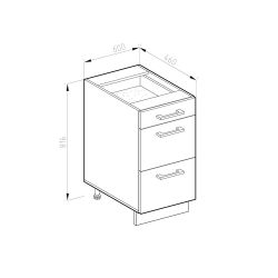 Vicco Unterschrank R-Line, Grau/Weiß, 60 cm günstig online kaufen
