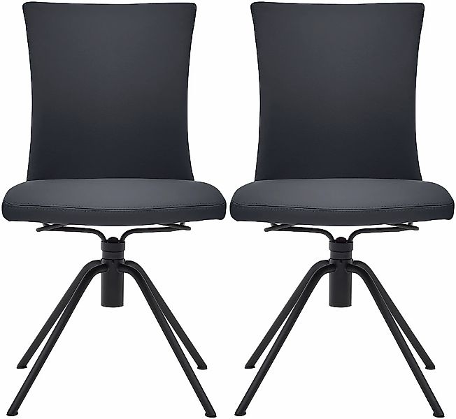 Musterring Polsterstuhl "Helmond 6700", (Set), 2 St., Echtleder, Drehgestel günstig online kaufen
