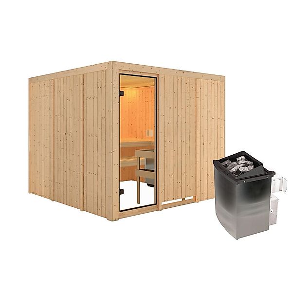 Karibu Sauna Ervin Front B/H/T: ca. 231x198x231 cm günstig online kaufen