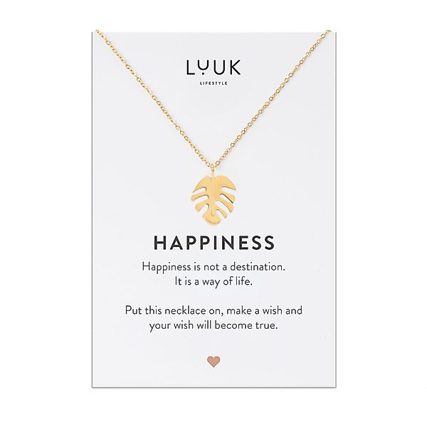 LUUK LIFESTYLE Kette mit Anhänger Monstera, günstig online kaufen