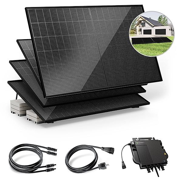 Solakon Balkonkraftwerk 2000W Solaranlage mit Gartenhalterung Steckerfertig günstig online kaufen