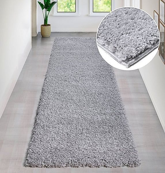 my home Läufer Shaggy 30, rechteckig, Höhe: 30 mm, Teppich-Läufer, Brücke, günstig online kaufen