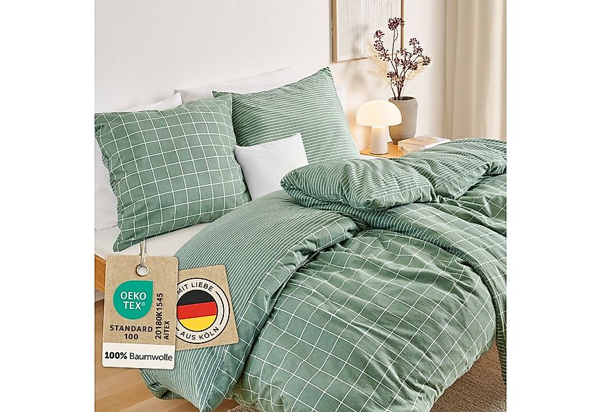 Blumtal Bettwäsche Biber Bettwäsche Oeko-TEX zert. Flanell Bettwäsche Baumw günstig online kaufen