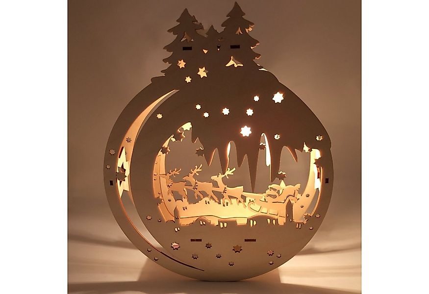 DeColibri Beleuchtetes Fensterbild Fensterbild Weihnachten "Rentierschlitte günstig online kaufen