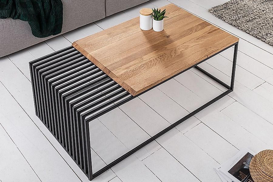 riess-ambiente Couchtisch ARCHITECTURE 100cm natur / schwarz (Einzelartikel günstig online kaufen