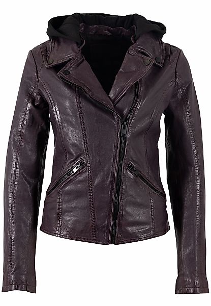 Mauritius Lederjacke "MWTary SF", mit Kapuze, mit Jerseykapuze und Reverskr günstig online kaufen