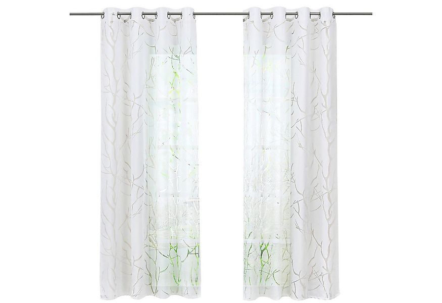 Joyswahl Gardine (1 St), Ösen, transparent, mit Äste Muster günstig online kaufen