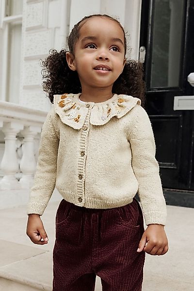 Next Strickjacke Verzierte Strickjacke mit Blumen-Print günstig online kaufen