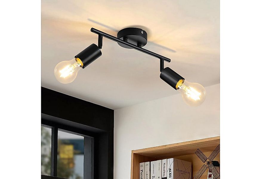 Nettlife Deckenstrahler Schwarz 1/2/3/4/6 Flammig Deckenleuchte E27 Industr günstig online kaufen