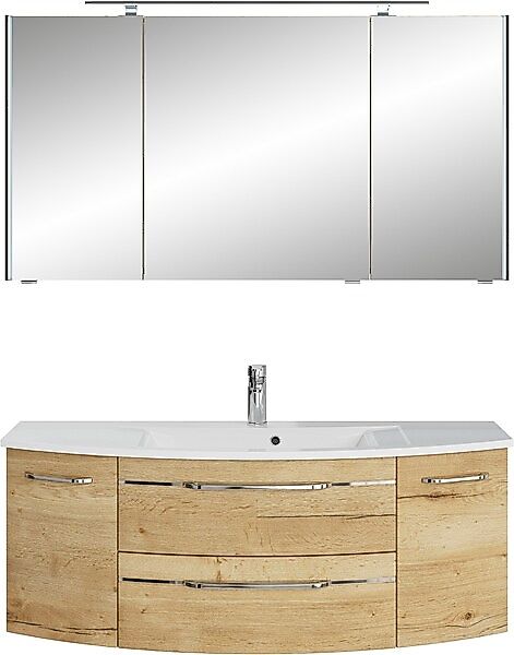 Saphir Badmöbel-Set »Serie 7045 2-teilig Mineralmarmor-Waschtisch mit LED-S günstig online kaufen