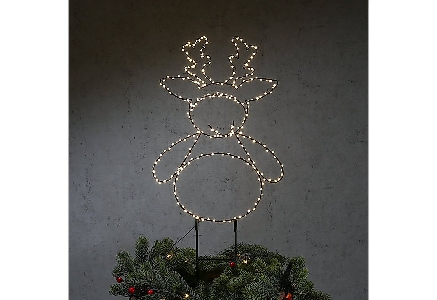MARELIDA LED Dekofigur LED Gartenstecker Rentier 280LED 47cm Weihnachtsdeko günstig online kaufen