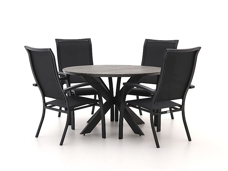 Bellagio Lugo/Fidenza ø 126 cm Gartenmöbel-Set 5-teilig stapelbar günstig online kaufen