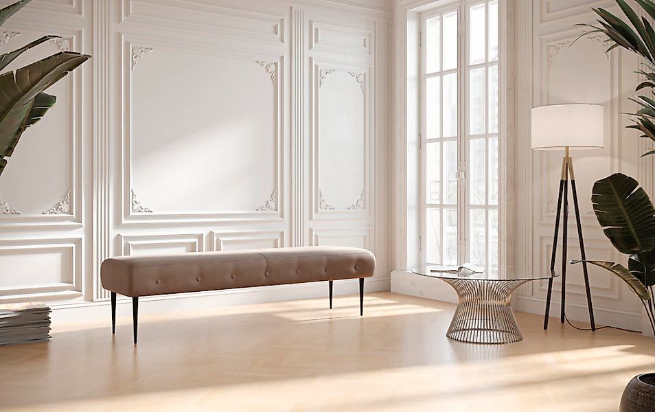 Home affaire 3-Sitzer "Amber" mit Knopfheftung,in verschieden Stoffarten günstig online kaufen