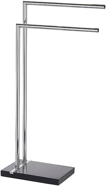 WENKO Handtuchständer Noble Black, aus Edelstahl, 2 Handtuchstangen, schwer günstig online kaufen