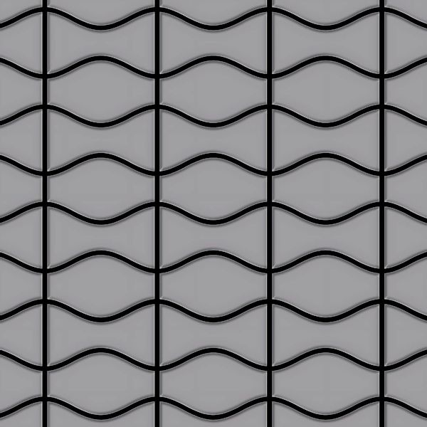 ALLOY Mosaik Fliese Massiv Metall Edelstahl Matt Grau 1,6mm Kismet & Karma- günstig online kaufen