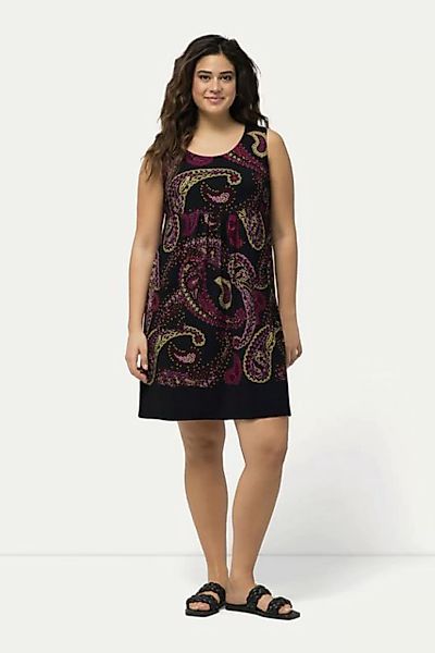 Ulla Popken Jerseykleid Jerseykleid Paisleymuster A-Linie Rundhals günstig online kaufen