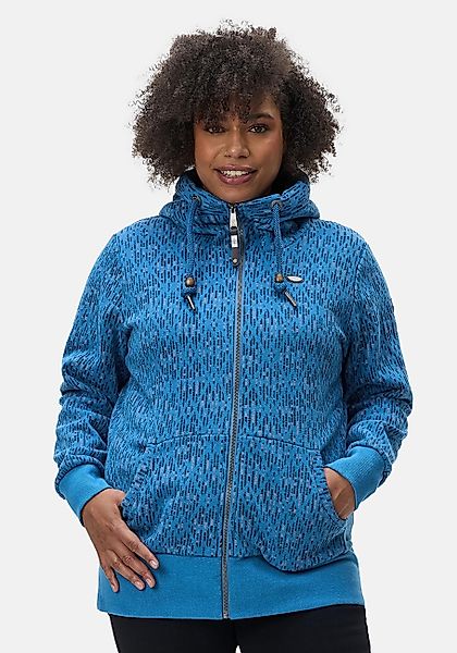 Ragwear Sweatjacke "Neska Print Zip Plus", Cooler Damen Zip-Hoodie mit Kapu günstig online kaufen