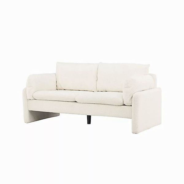 ebuy24 Sofa Vindel Sofa 2-Sitzer Teddy weiß. günstig online kaufen