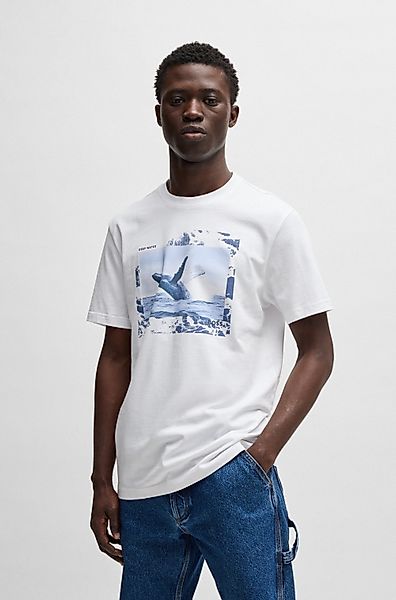 BOSS ORANGE T-Shirt Te_Dunetrace mit großem günstig online kaufen