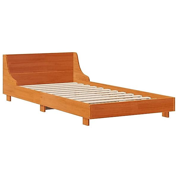 vidaXL Bett Massivholzbett ohne Matratze Wachsbraun günstig online kaufen