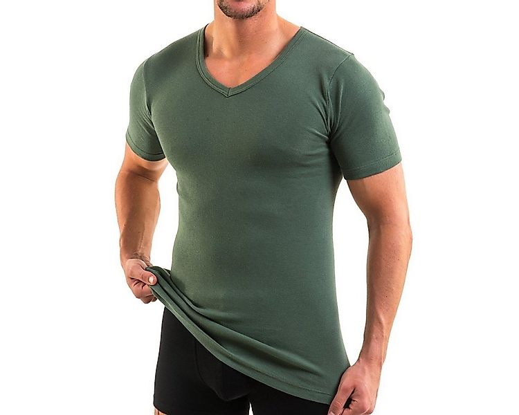 HERMKO Unterziehshirt 4880 Bio-Baumwolle kurzarm Shirt V-Neck körpernahe Pa günstig online kaufen