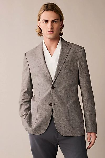 Next Sakko Slim Fit Sakko aus strukturiertem Leinengemisch (1-tlg) günstig online kaufen