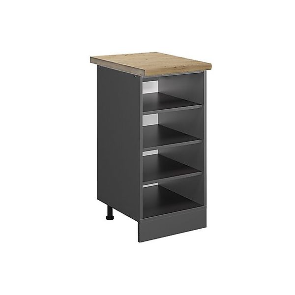 Vicco Küchenregal R-Line Offener Küchenschrank Anthrazit 40 cm AP Eiche günstig online kaufen