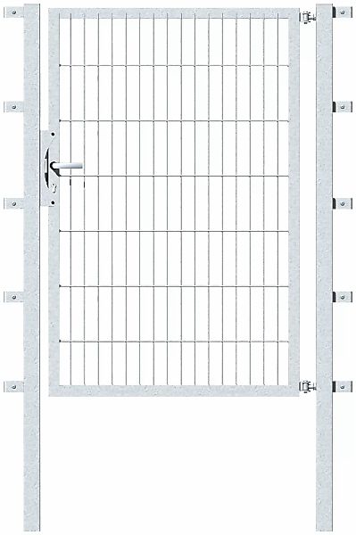 Metallzaun Einzeltor für Doppelstabmatte verzinkt z. Einbeton. 140 cm x 100 günstig online kaufen