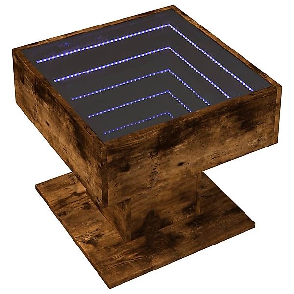 vidaXL Couchtisch LED-Couchtisch Räuchereiche 50x50x45 cm günstig online kaufen