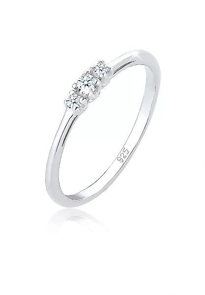 Elli DIAMONDS Verlobungsring "Verlobungsring Diamant (0.06 ct.) Zart 925 Si günstig online kaufen