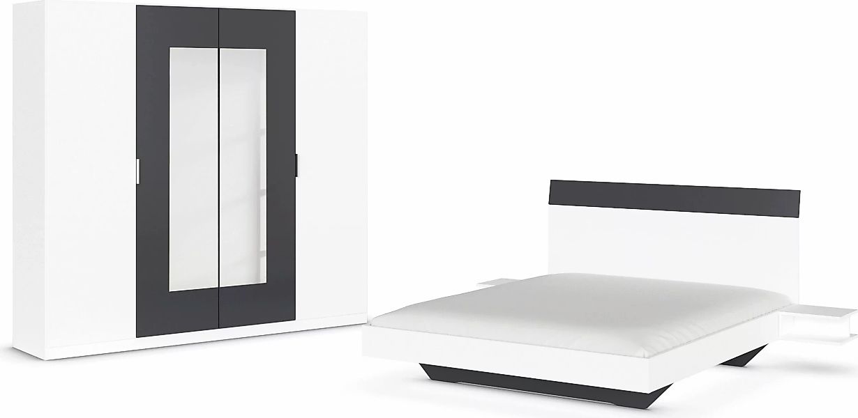 rauch Schlafzimmer-Set "Monza", mit Drehtürenschrank Breite 226 cm, Bettanl günstig online kaufen