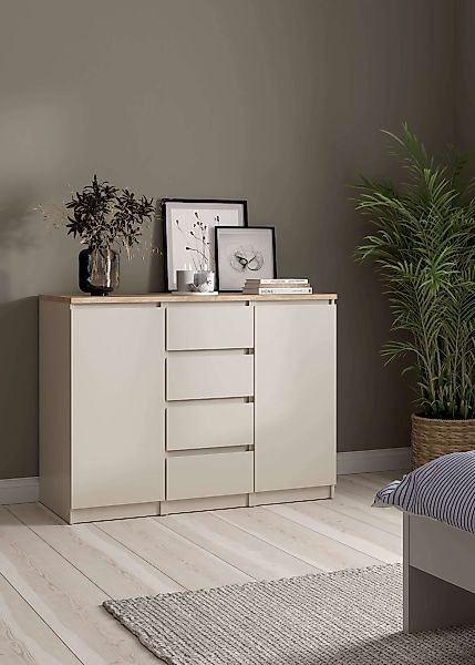 INOSIGN Kommode "Naia, Sideboard, 4 Schubladen, 2 Türen, Aufbewahrung, grif günstig online kaufen