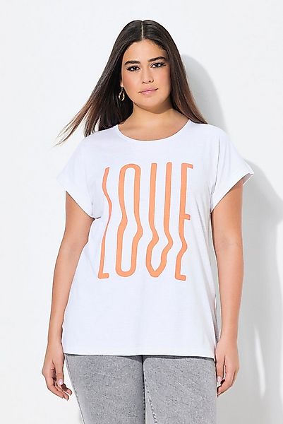 Ulla Popken T-Shirt T-Shirt oversized LOVE Halbarm günstig online kaufen